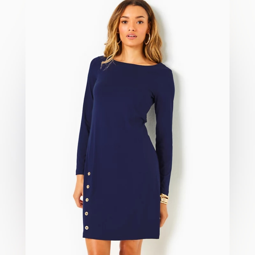 NWT Lilly Pulitzer Maddox Dress, Navy, Medium